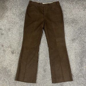 Vintage Mens Brown Coudroy Bootcut Jeans 34x30